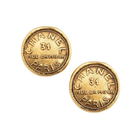 Chanel Vintage 31 Rue Coin Clip On Earrings - Picture 1 of 3